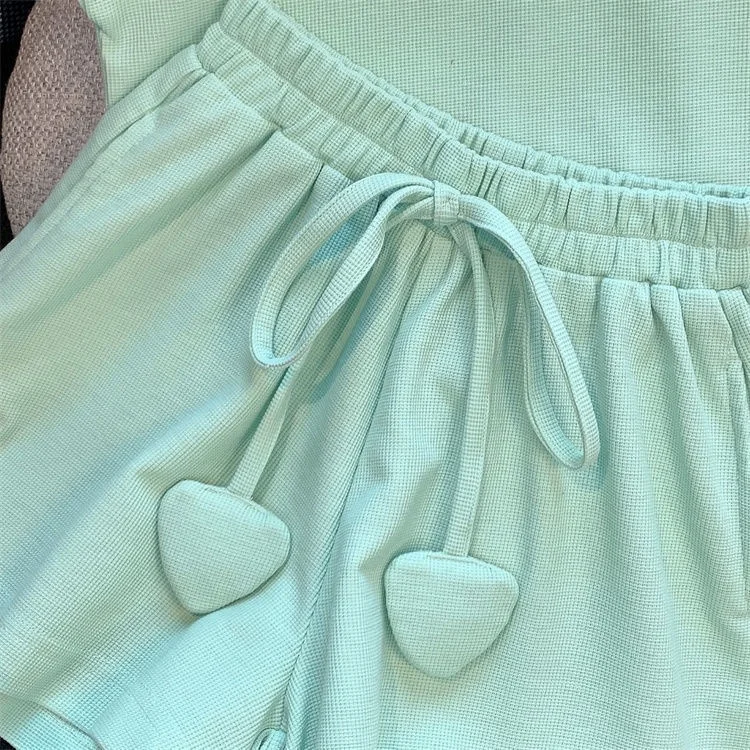 Ms-162 2025 Summer Girl Outfits Letter Tshirt+Shorts Girls Clothing Sets 8 to 9 Years Old Kids Clothing Sets for Girls Children