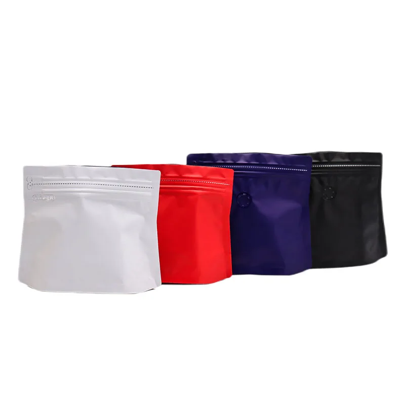 wholesale coffee bean coffee tea bags custom printed flat bottom stand up pouch coffee bag with valve and zipper