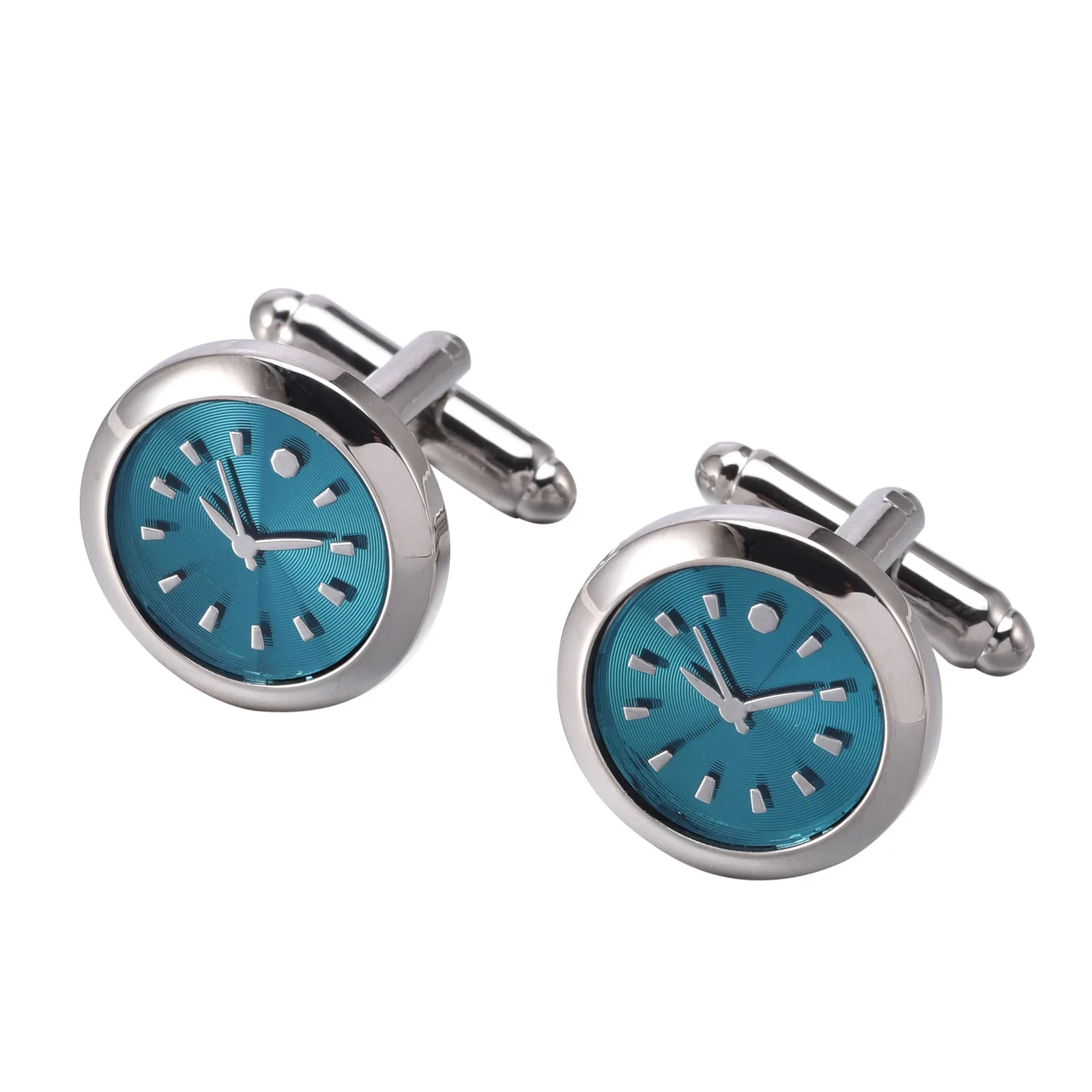 Popular silver alarm clock cufflinks