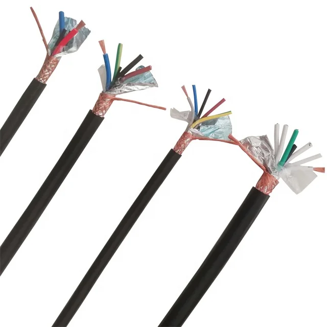 5C 0.5mm Signal Control Cable Wire PVC Insulated 300V RVVP 5 Core Shielded Flexible Cables