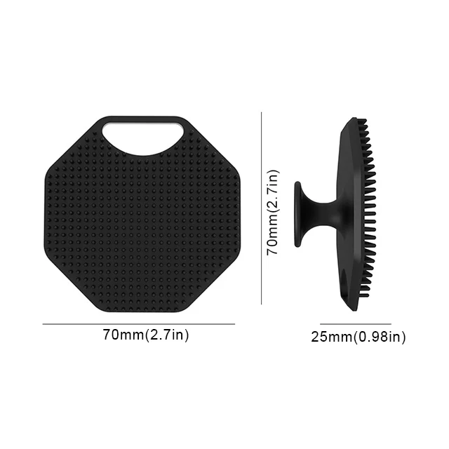 OEM Soft Silicone Octagon Facial Cleansing Brush Face Massager Scrubber for Exfoliating and Cleaning with Customizable Logo