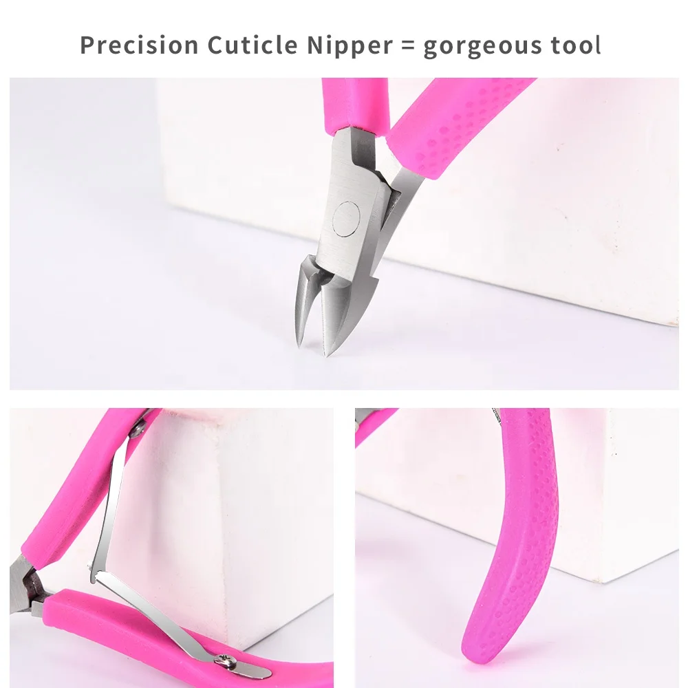 Silicone Handle Trim Dead Skin Cuticle Nippers Professional For Cuticle Remover