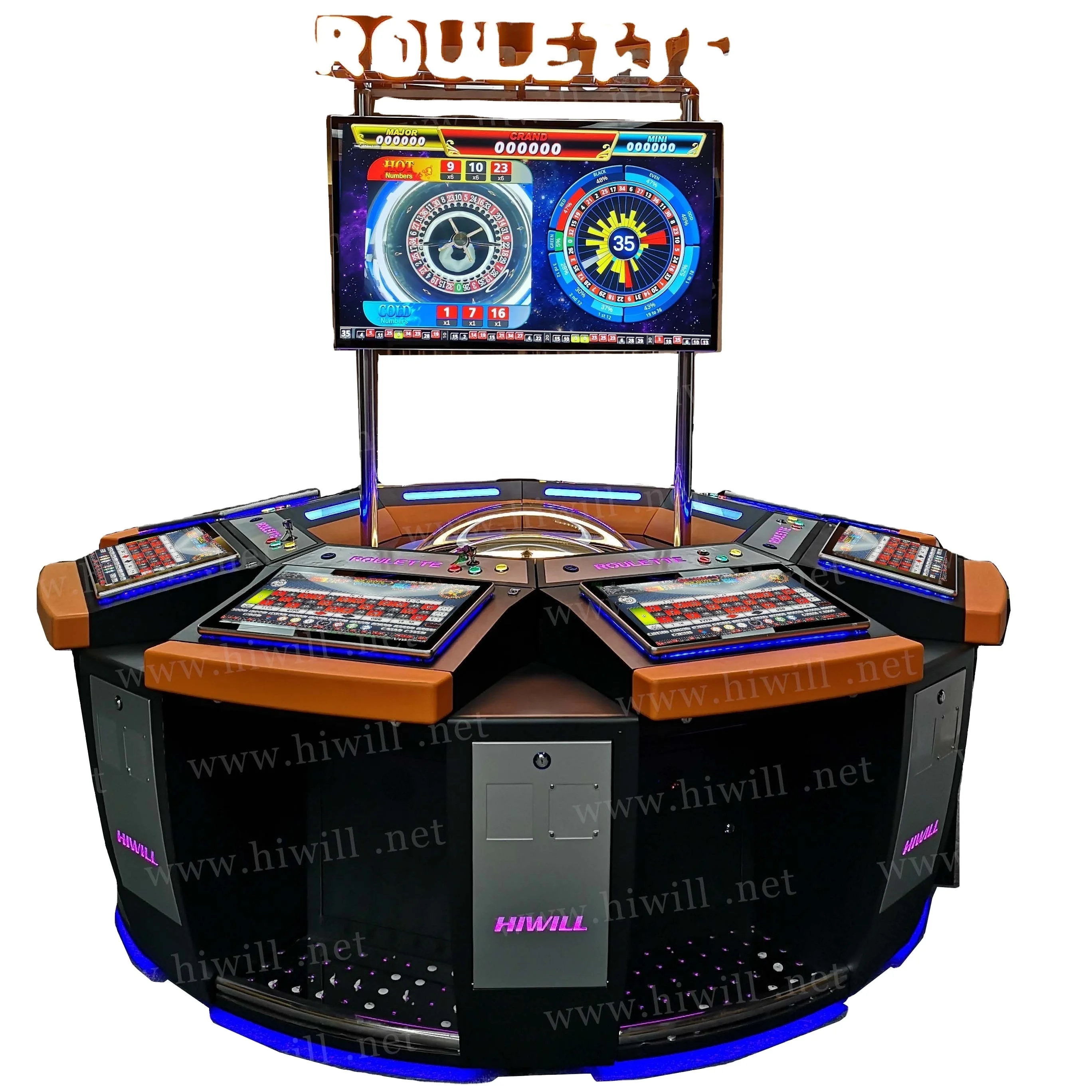 8 players deluxe electronic intelligent roule tte machine kit roule tte game machine touch screen monitor factory price for club