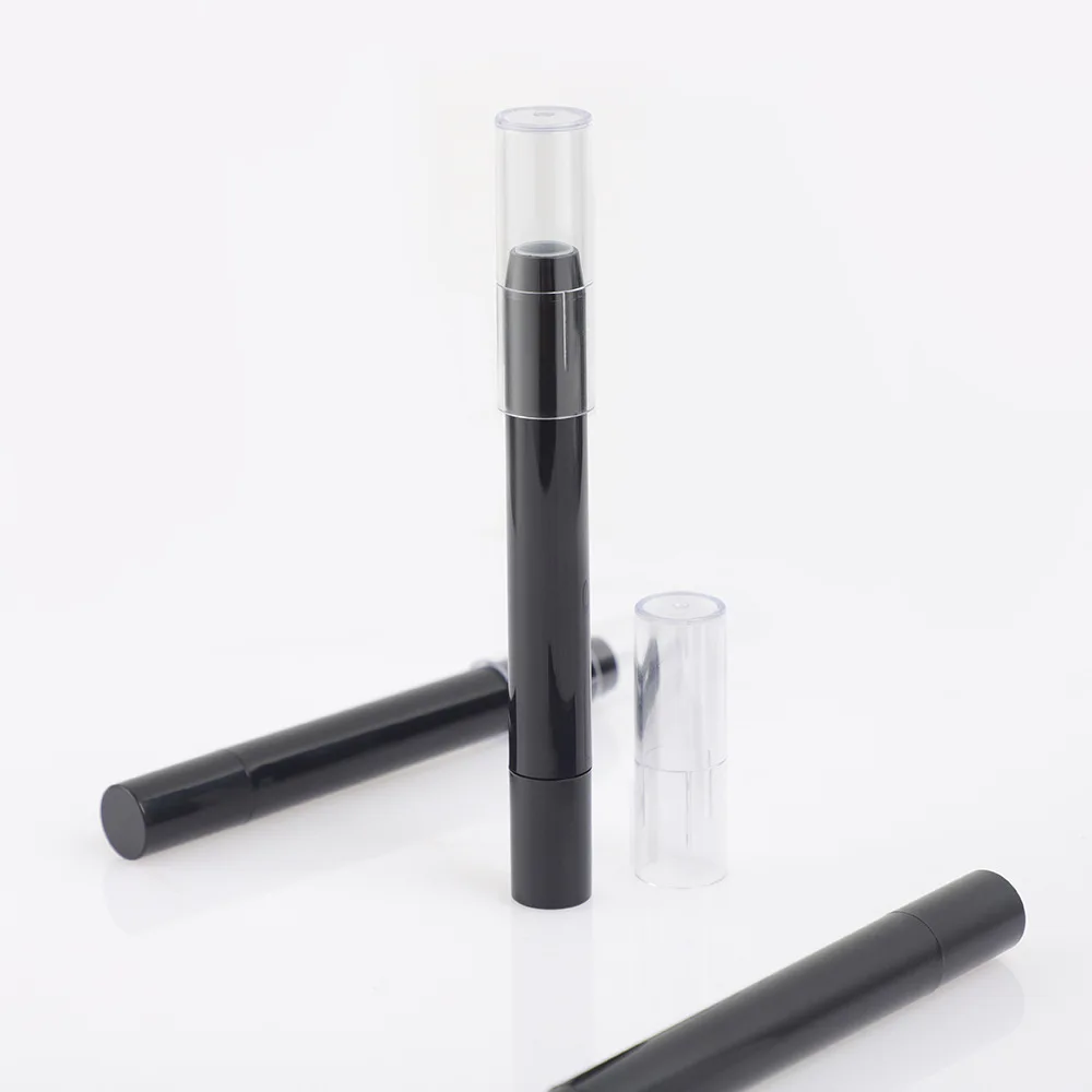 Double headed highlighter stick tubes custom logo portable makeup eyeshadow stick pen with sponge