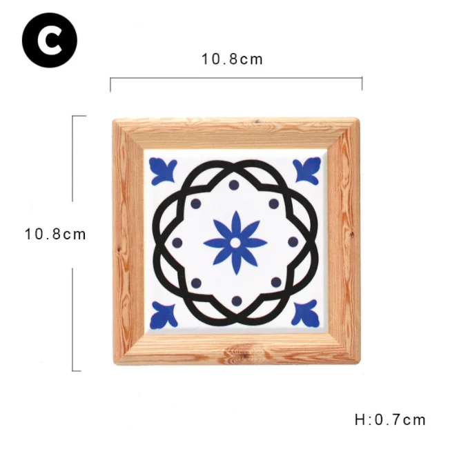 Factory Customized Wood and Acrylic Coasters Placemats with Cork Bottom for Cup