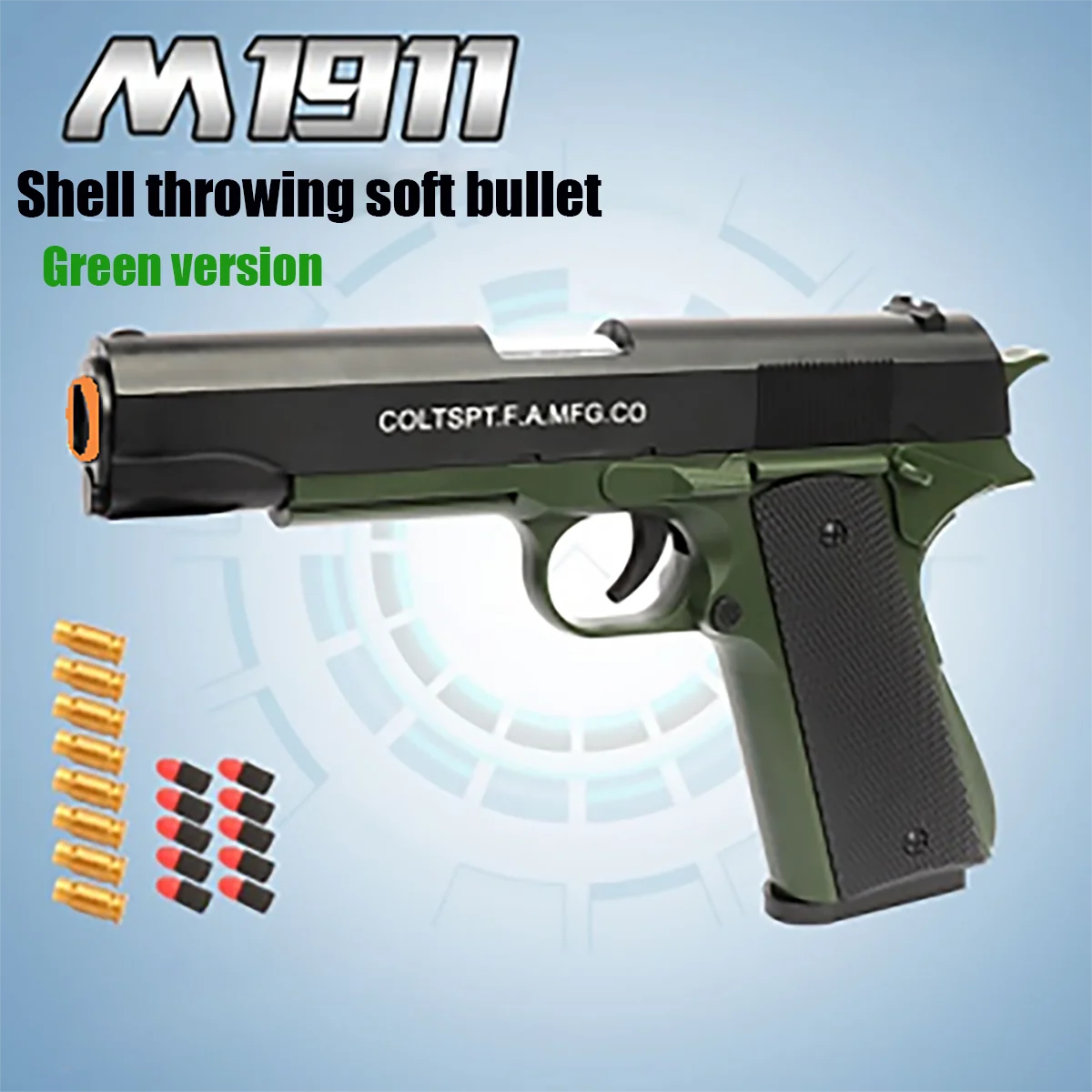 Toy Gun 1911 Shell Ejecting Soft Bullet Toy Gun For Adults Kids Foam Darts Blasters Small Pistol Outdoor Play Toys