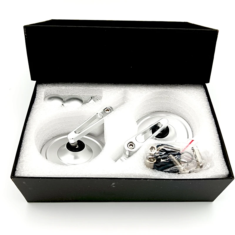 360 Degree Swivel CNC Aluminum Motorcycle Rear View side Mirror for Yamaha JOG Honda Dio Kawazaki ZX scooter bobber rider mirror