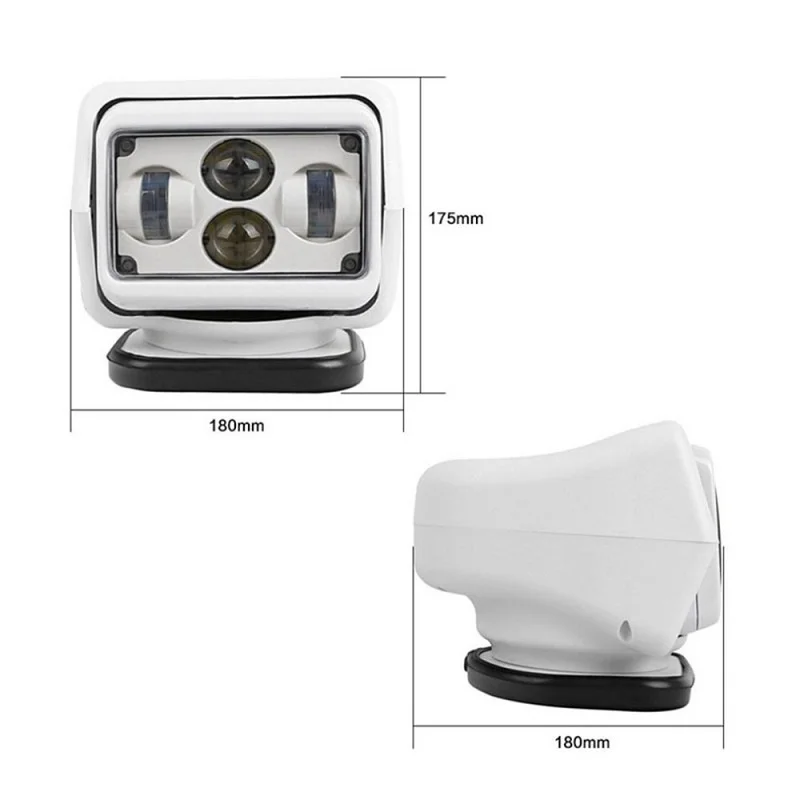 
Directional Warning Lighting 7inch 60w LED Marine Search Light White Remote Fishing Spotlight 12v 24v Worklamps 12V 24V 7''60W Magnetic Base Wireless Remote Control Offroad Car Boat Marine Camping Outdoor Led Remote Search Light LED Work Spotligh