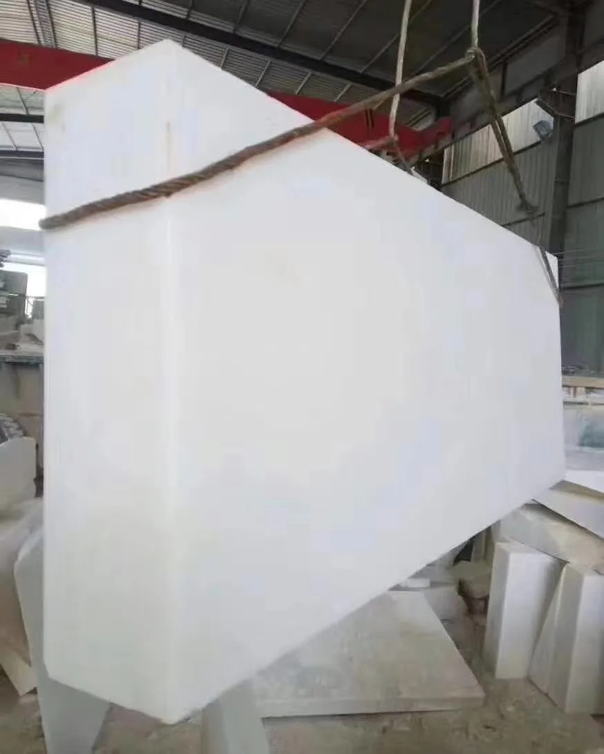 Top Quality Transparent luxury polished pure white onyx China marble