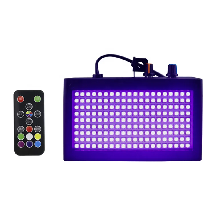 LED Dj for party Cheap Home Disco lighting metal shell Sound control stage night KTV explosion flash RGB Strobe lights