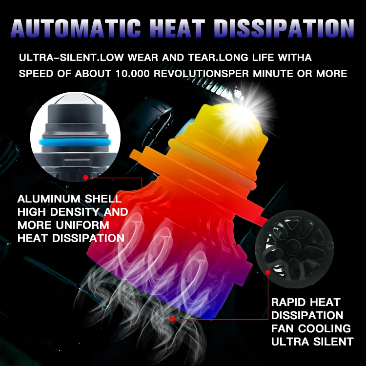 13000LM 100W Car laser fog light two color super bright laser led headlight lens laser 9005 led headlight