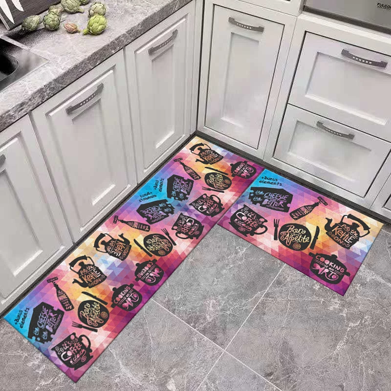  Export quick delivery polyester popular design area rug kitchen runner