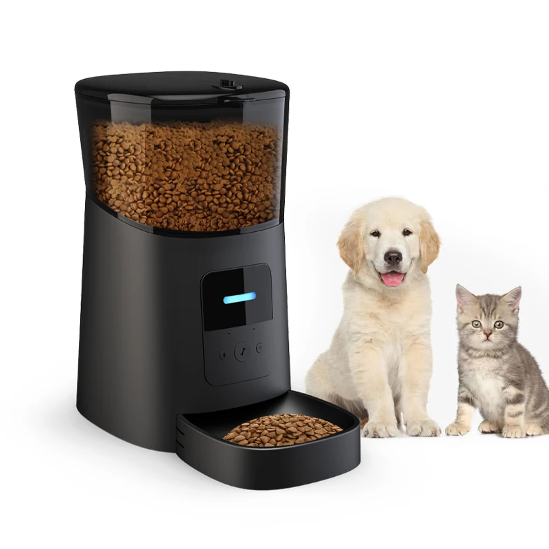 6L wifi app control voice recording smart automatic dog cat feeder with LED display cheap price pet cat dog automatic feeder pet
