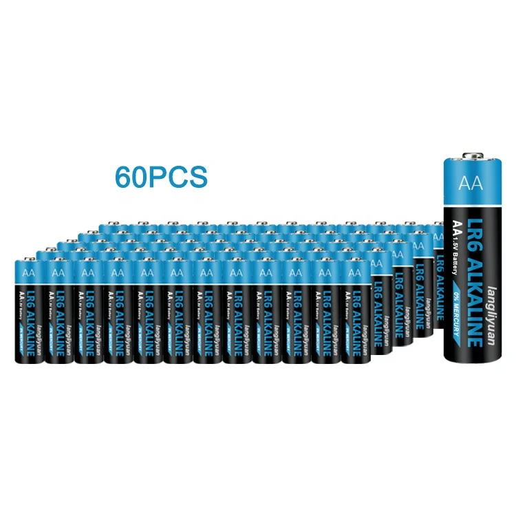 
Factory price longlife alcalina pilas am3 lr6 alkaline 1.5v size aa batteries 