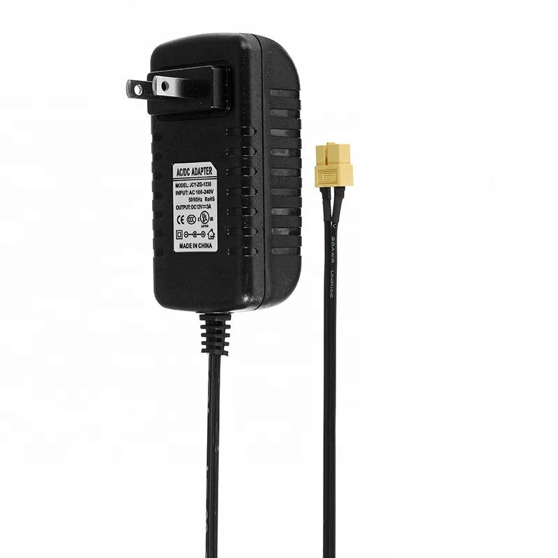 Hot sell 12V 3A AC/DC Lipo Battery Charger Power Supply Adapter XT60 Plug for ISDT STRIX Charger