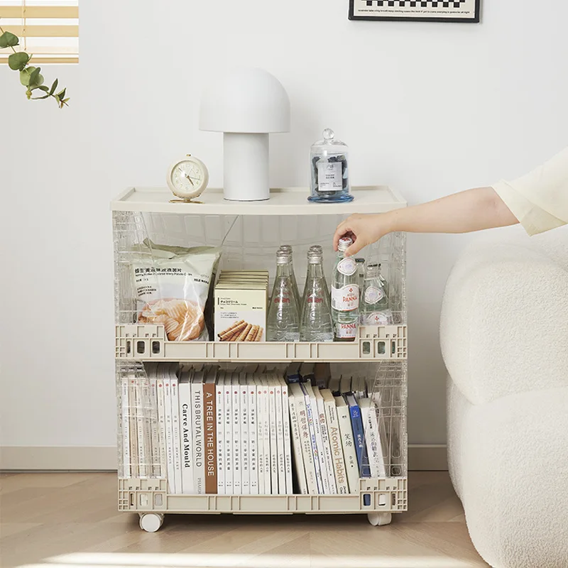 Modern Square Plastic Student Storage Box Puley Home Organizing Foldable Clothes Book Tea Cosmetics Sorting Basket Multilayer