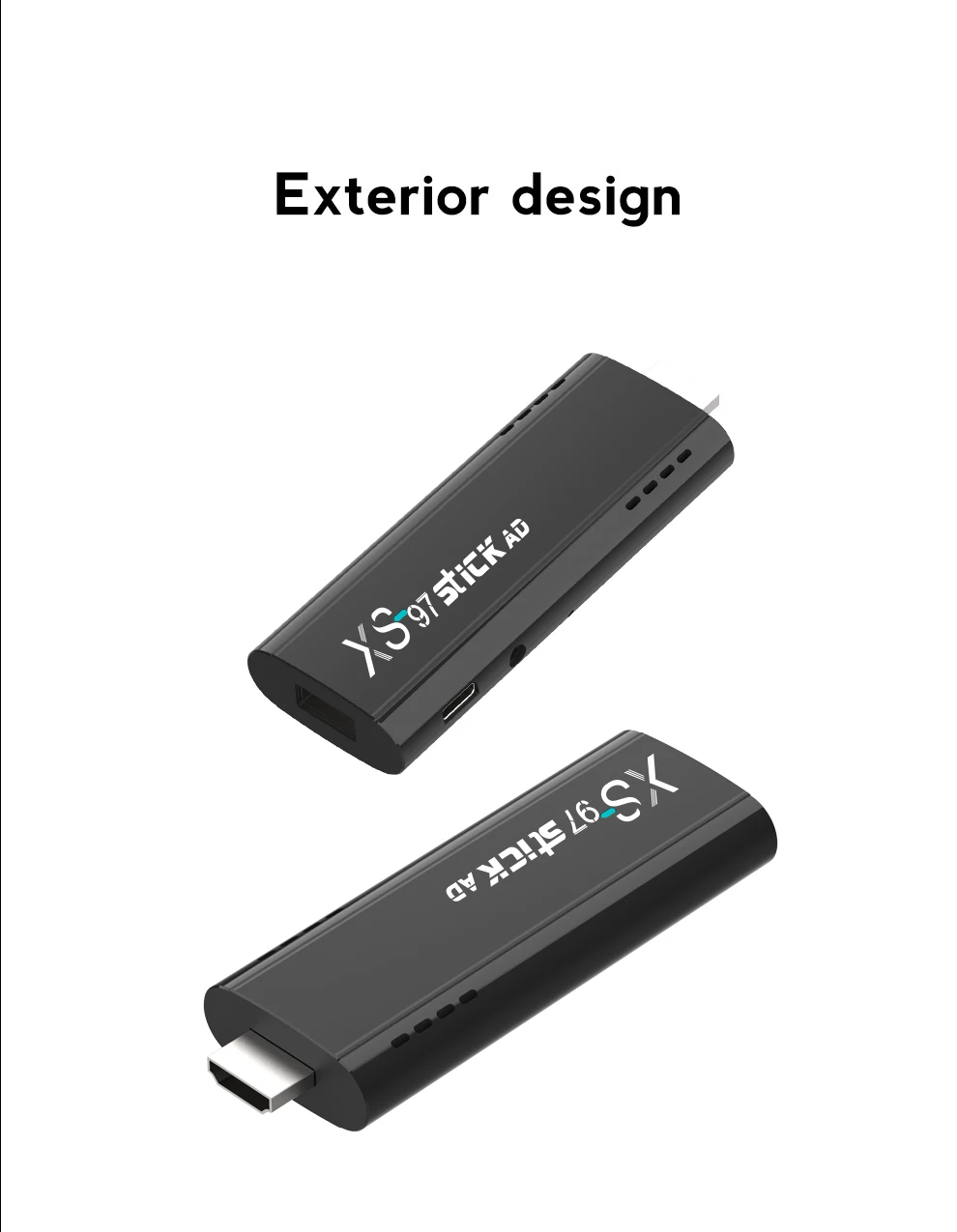 2024 Hot Style Allwinner Remote Control 2Gb+16Gb H313 XS97 STICK AD  IPTV 4K TV stick With High Click