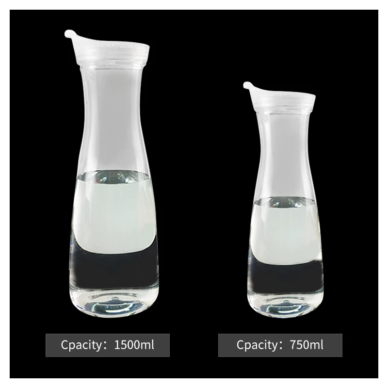 Wholesale 1.5L Plastic Water Pitcher Tea Bottle Transparent Juice Jug Soda Container with Lid Beverage Pitcher