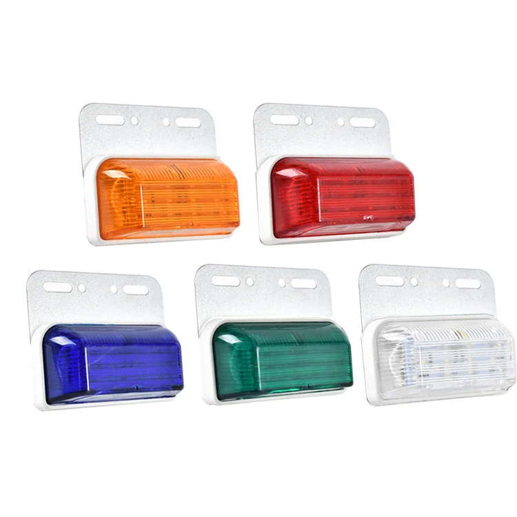 2pcs/set truck trailer red rgb 12V 24V led chrome side marker light