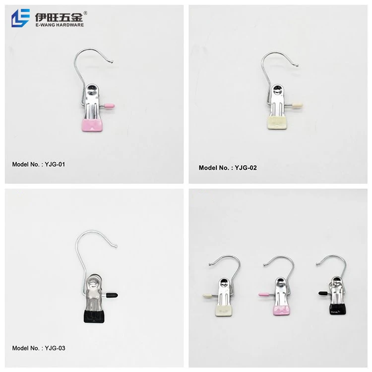 YIWANG Anti Slip Laundry Hanging Hooks Socks Metal Clips Pants Hangers