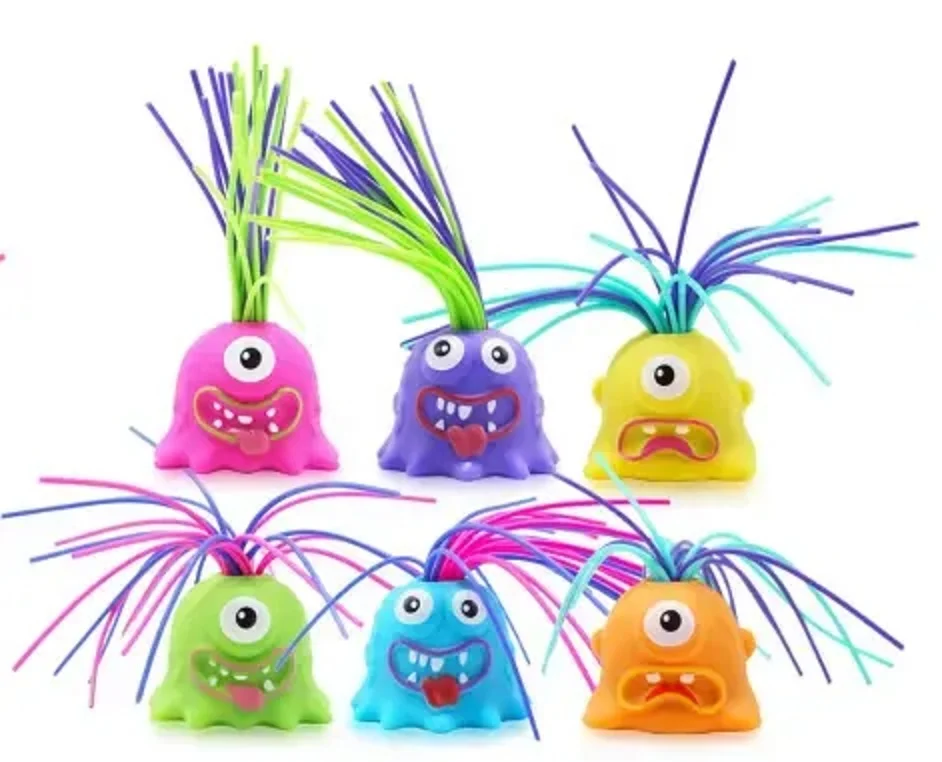 Popular pull its hair stress relief toys screaming monster fidget toys