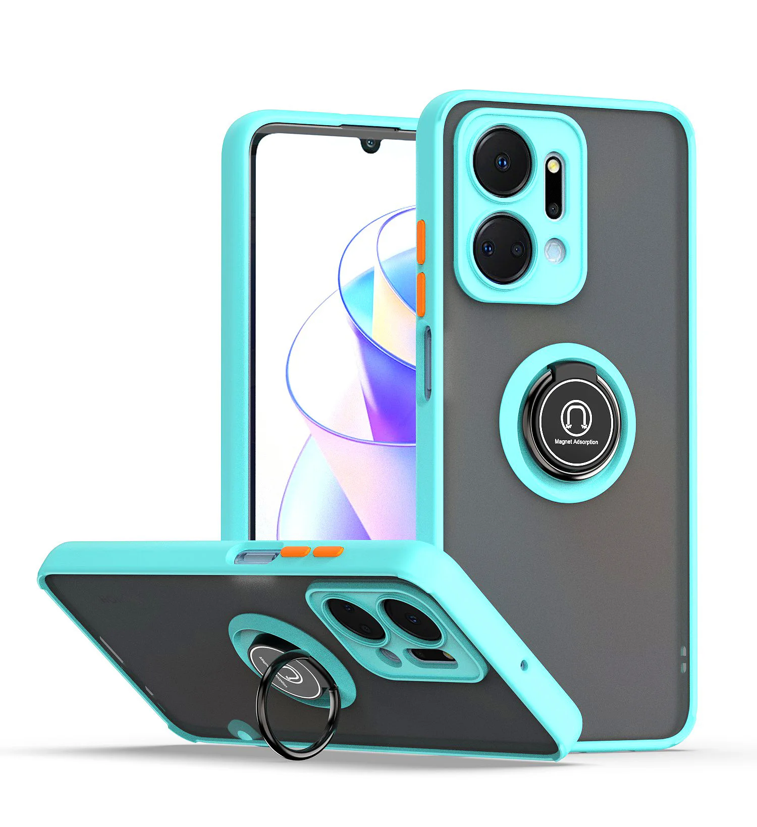 Fast Delivery In Stock Matte Ring Shockproof Bracket Phone Case For Honor 90 lite