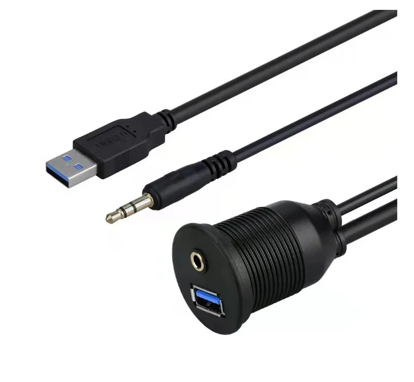 Двойной USB 3 0 удлинитель для приборной панели с утапливаемым креплением автомобиля лодки