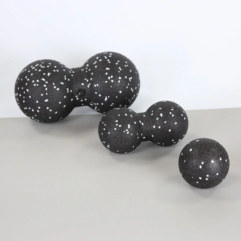 Peanut Ball Set EPP Yoga Massage Balls 3 PCS/Set Black Color With White Dots