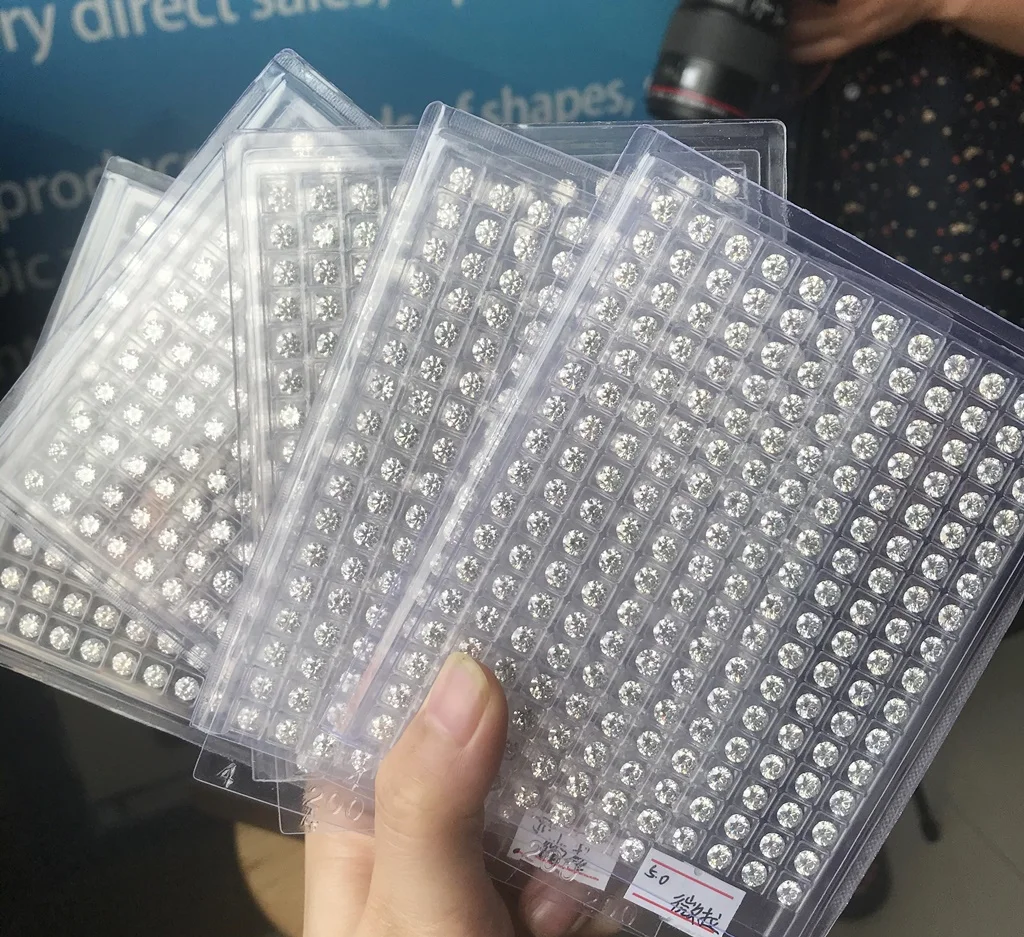 loose gemstone synthetic gems diamond Stone GRA certificate DEF white vvs round brilliant cut white d loose moissanite diamond