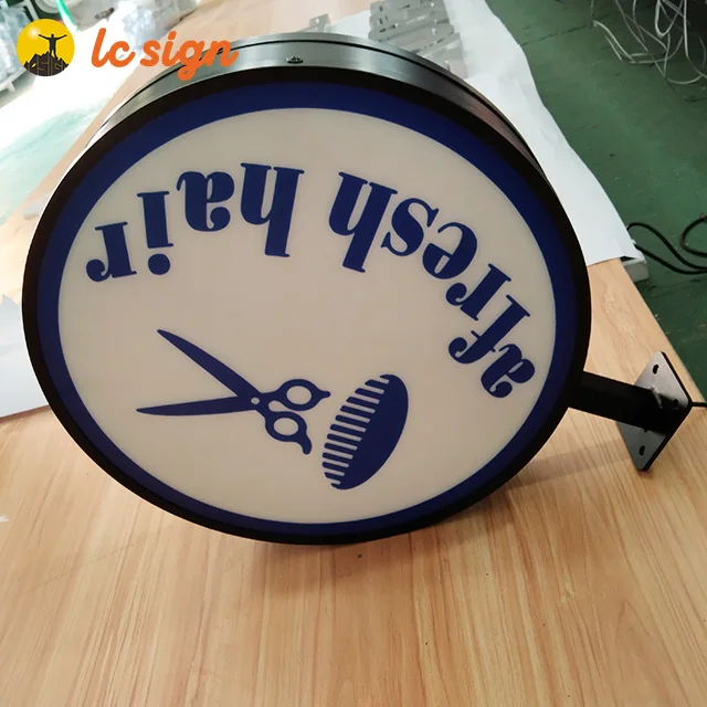 Outdoor circular lighted sign vacuum forming round light box
