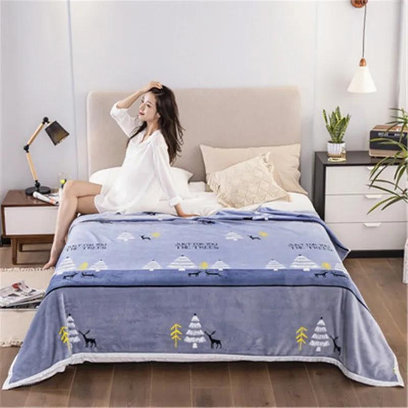 High Quality Cloud Mink Gift Box Printing Summer Luxury Warm Fur Blanket