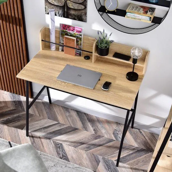 Home Office Desk with Storage Small Desk Wood Corner Computer Desk Office Furniture Computer Table