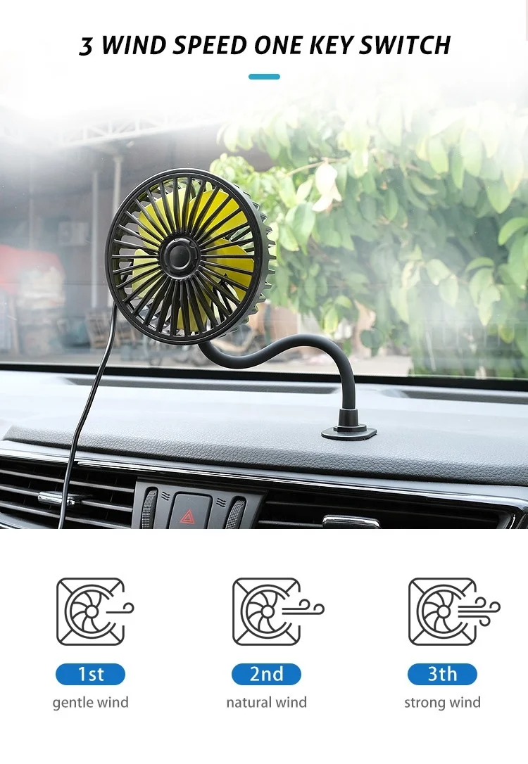 New design hose car air fan usb cooling car fan for rear seat back seat desktop fan auto vehicle truck customized F408