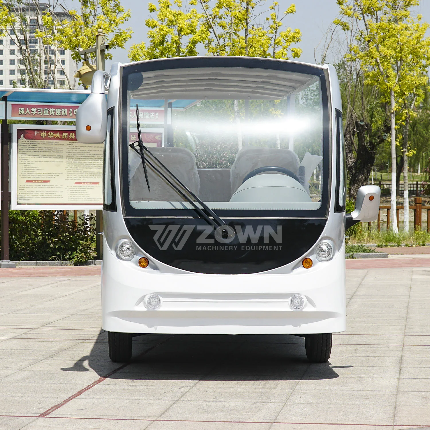 Battery Operated Golf Cart Tourist Sighting Shuttle Bus Electric Vehicle Pure Electric Cart 20 Seats Sightseeing Bus