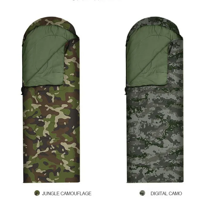 Outdoor Warm Camouflage Sleeping Bag Thickened Adult Traveling Winter Waterproof Outdoor Camping Sleeping Bag