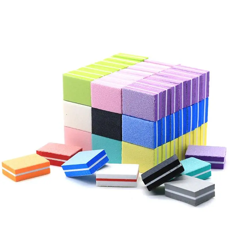50pcs/Bag Professional Mini Nail Art buffer  Sandpaper Manicure Care File Sanding Polishing Nails File Grinding Equipment Tool