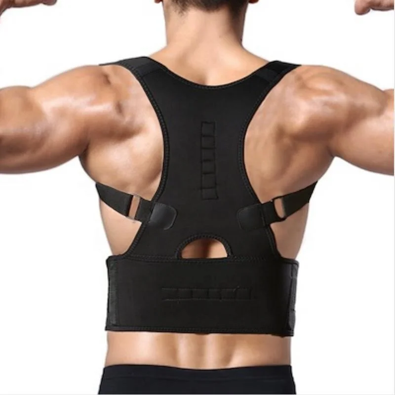 Medical-Grade Adjustable Magnetic Posture Support Back Brace Relieves Neck, Back and Spine Pain
