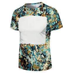 USA Shipping Amazon Hot selling Sublimation Blank Polyester Tie Dye Bleach Leopard Print Customized Logo Bleach TShirts