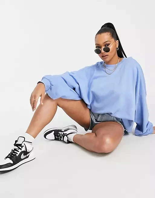New Arrival 2021 Wholesale Curve super oversized cocoon sweatshirt