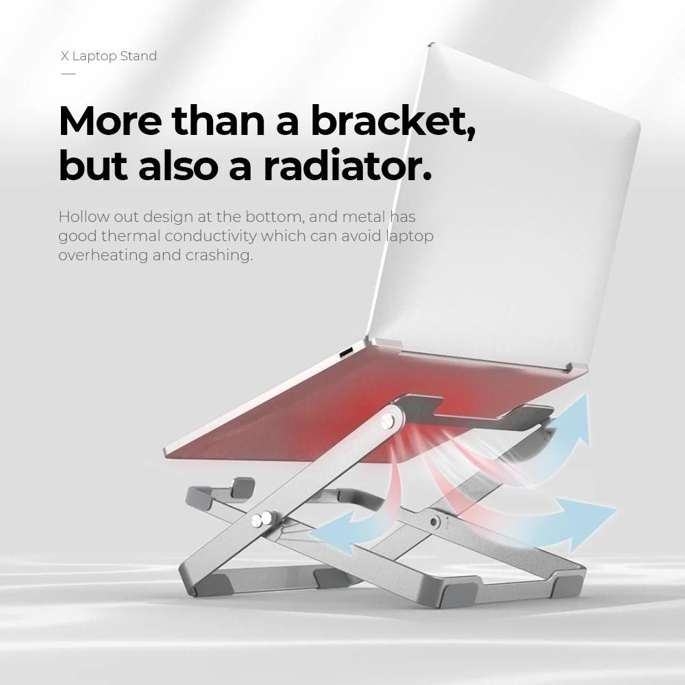 2021 Adjustable Portable Aluminum Laptop Stand Folding Height Adjustable Foldable Portable Desktop Holder Riser Stand