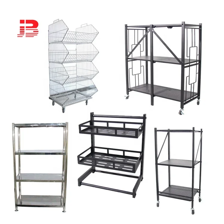 OEM Manufacturer multi-layer iron shelf supermarket metal display rack storage rack