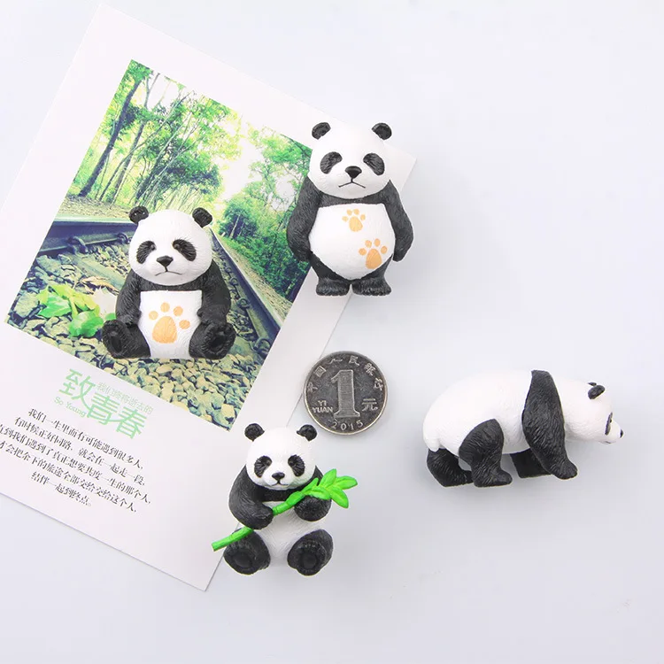 2022 Amazon Hot Sell Cute Panda Magnetic Fridge Sticker Rubber Soft Magnet Magnetic Decorative Sticker 3D Fridge Sticker