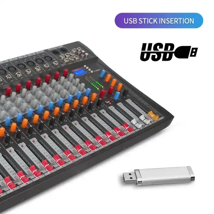 Новый CT16 16-канальный профессиональный усилитель микшер USB синий зуб аудио DJ контроллер для динамика