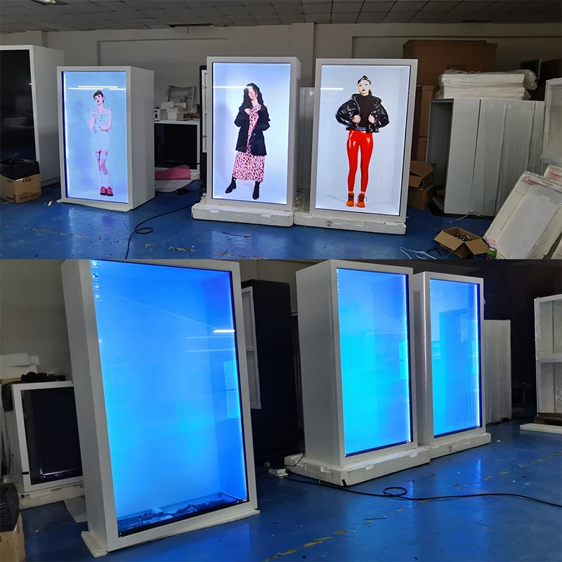 21 5 32 43 49 55 65 75 86 дюймов прозрачный дисплей шкаф голографический 3d