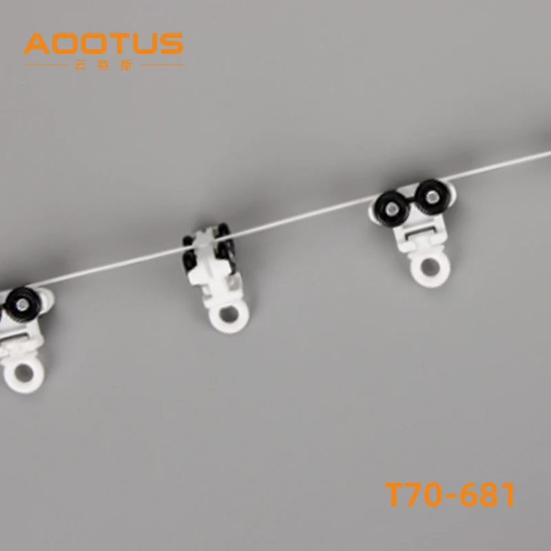 Suitable for S-shaped wave curtain track fixed distance wire beads curtain accessories electric curtain slide wire beads