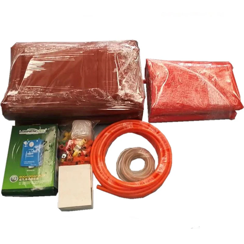 Collapsible PVC red mud biogas storage tank for small scale family livestock farm pig/chicken/cattle dung digester