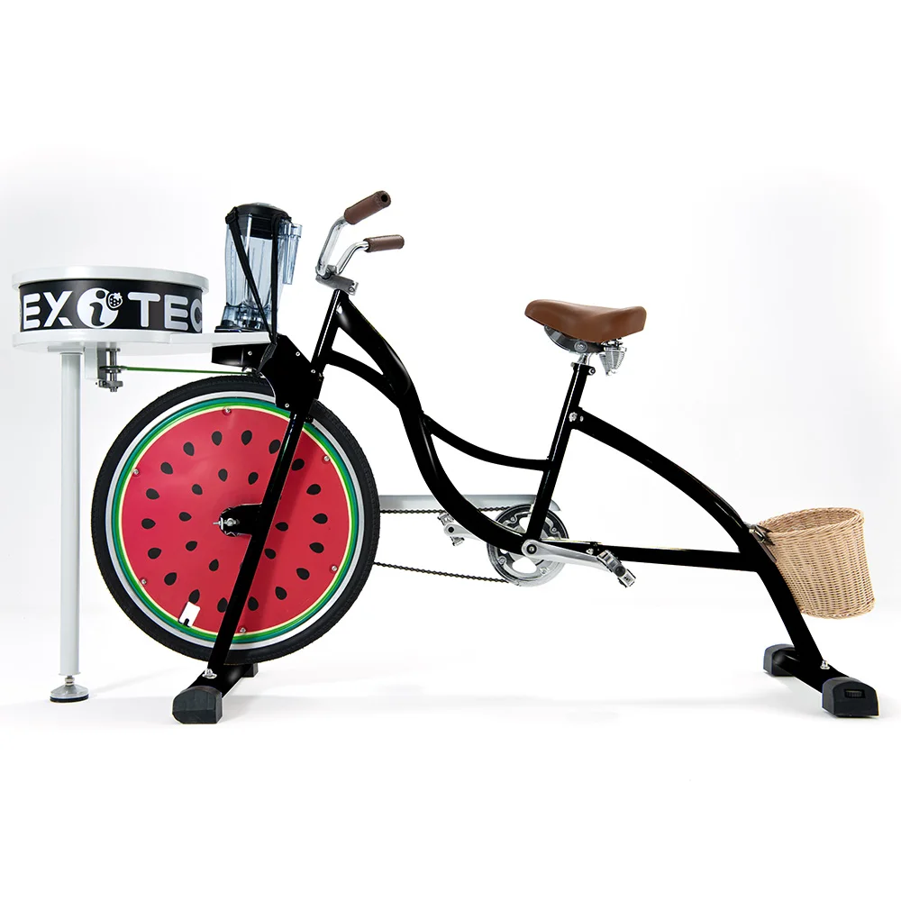 EXI fashion human powered electricity spinning art bicycles rides kid bikes with smoothies blender juicer bike for beach cruiser