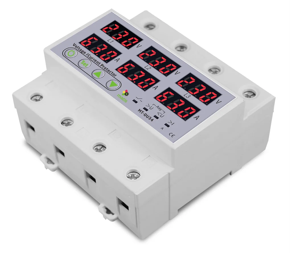 Voltage Protector Relay 4P/63A Automatic Reconnect Voltage Protector Under Voltage Relay