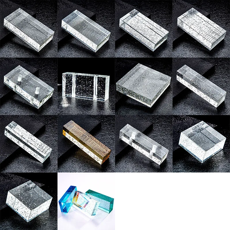 Custom Design Cube Large Surface Water Pattern Fine Grinding Cloudy Crystal