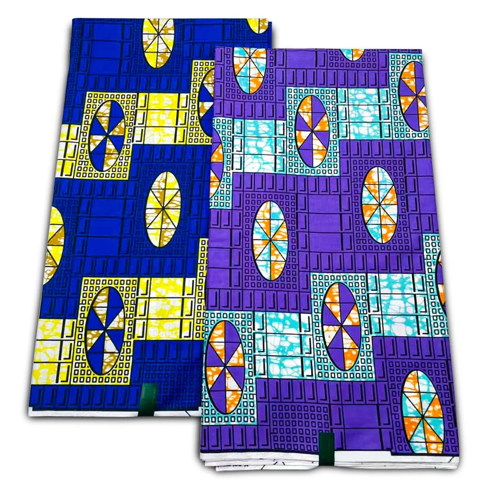 2024 New Arrival 100% Polyester Wax Grand African Fabric Wax Sewing Fabrics for Clothing Women Dresses